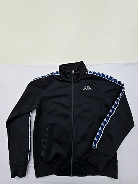 Kappa Men's Black Jacket – Size M, Striped