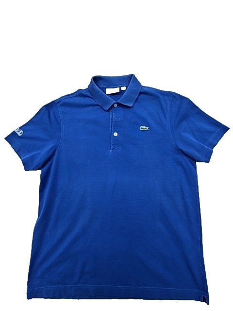 Lacoste Men's Navy Polo Shirt Short Sleeve Pique Crocodile Logo Size L