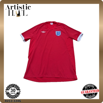 Umbro Men's Red England Football Jersey Size 44 EU Vintage