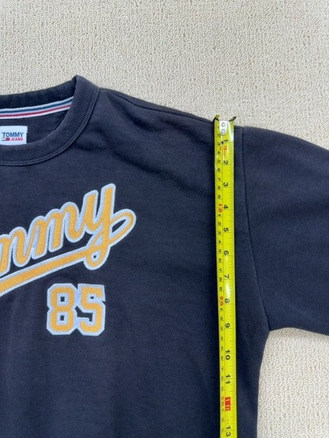 Tommy Jeans Men's Navy Crew Neck Sweatshirt Size S 90s Logo
