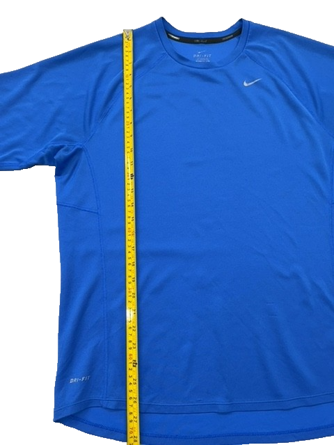 Nike Men's Blue Dri-FIT Short Sleeve Running T-Shirt Crewneck Size L