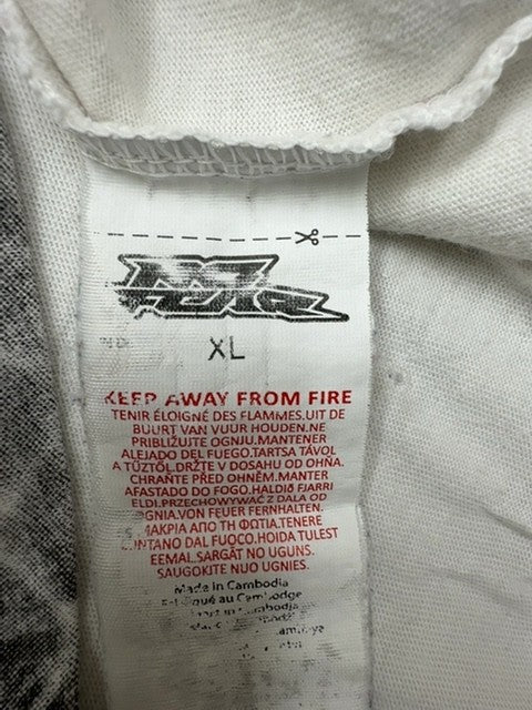 No Fear Men's XL White Motocross Cotton T-Shirt