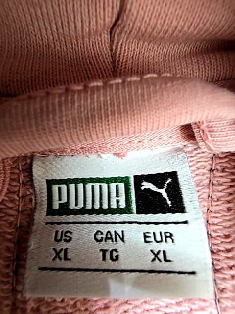 PUMA Women's Pink Zip Hoodie XL Regular Fleece Essentials