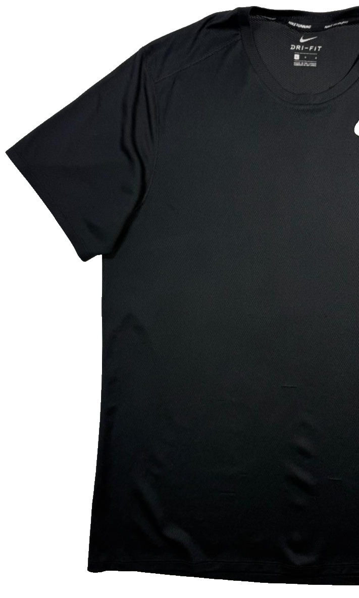 Black Nike Dri-FIT Miler Men's Short-Sleeve Running Top - Size L