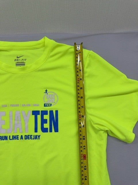 Nike Men's Lime Green Dri-FIT Running T-Shirt S