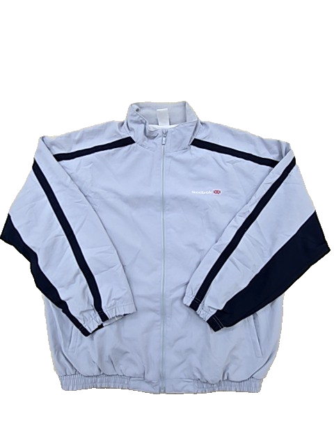Reebok Men's Grey Track Jacket Size M Full Zip Union Jack