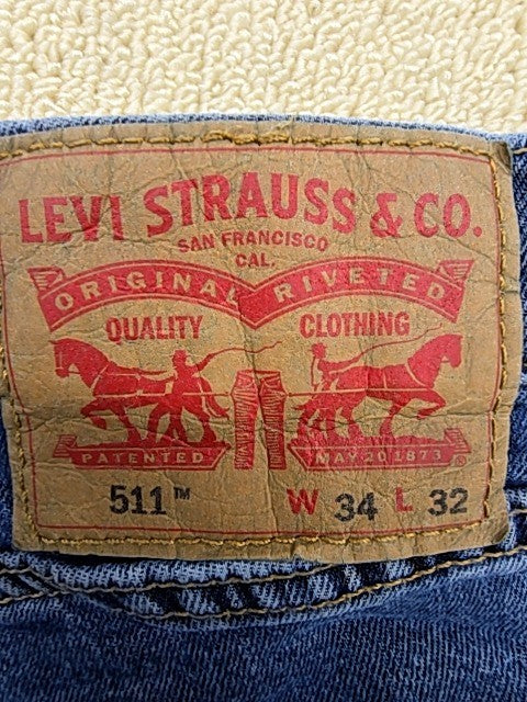 Levi's Men's 511 Slim Fit Medium Blue Jeans Size 34 NWT