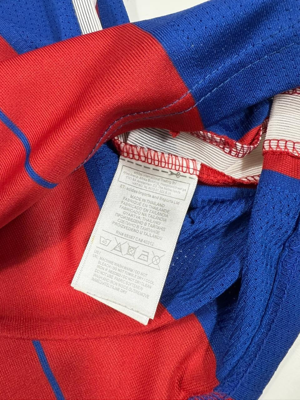 Adidas Bayern Munich Home Jersey Men's Large Red Blue Climacool De Iaco #92 Thai
