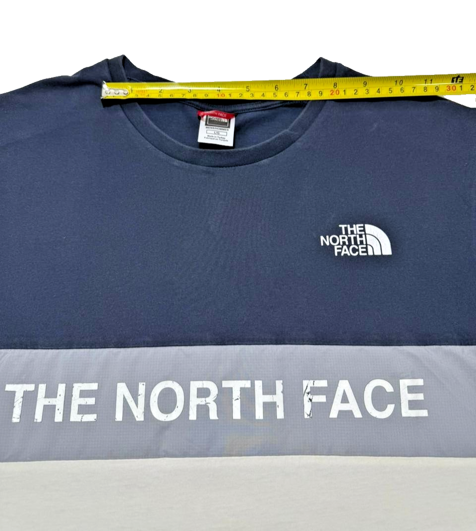 The North Face Men's T-Shirt Woven Colour Block Tnf Crew Neck Cotton Casual Tee