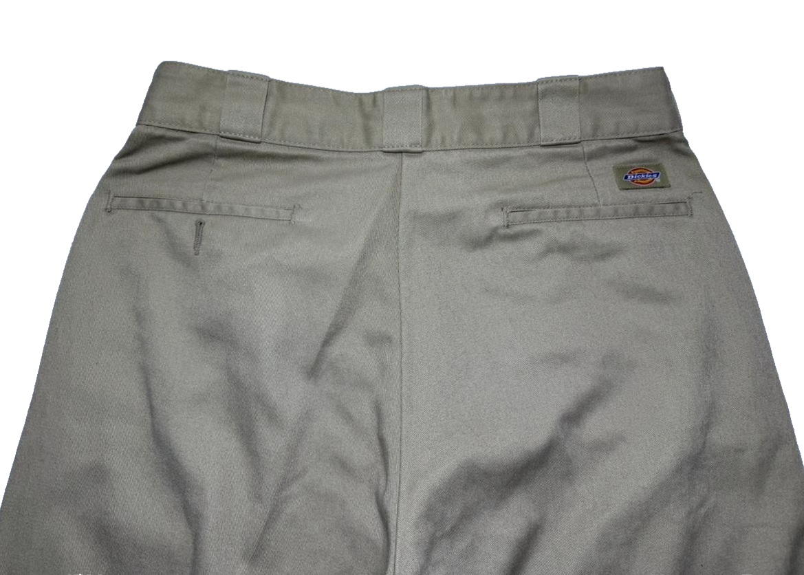 Dickies Men's Tan Work Pants - Durable Cotton Twill, Relaxed Fit, Size 32