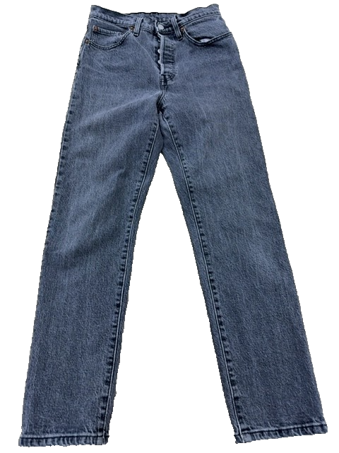 Levi's Unisex Grey 501 Original Fit 27X28 Jeans Button Fly 5-Pocket