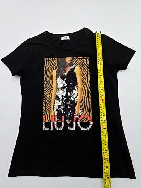 Liu Jo Women Black T-Shirt size XS product image 8