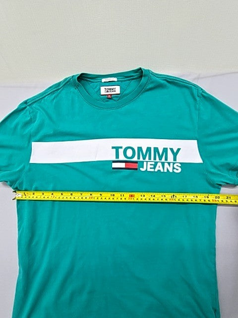 Tommy Jeans Women's Turquoise Graphic T-Shirt M Regular Cotton