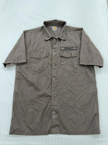 Carhartt Men's Dark Khaki Rugged Flex Canvas Work Shirt M