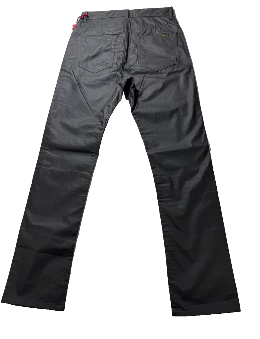 Diesel Women's Trousers Black Coated Cotton Regular Fit Size 27