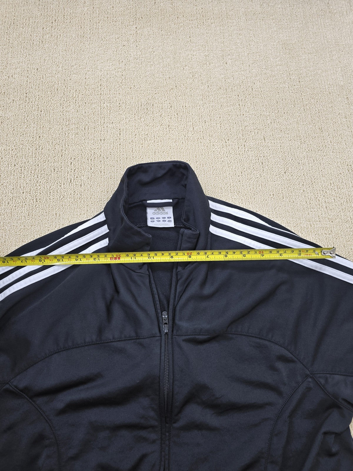 Adidas Men's Black Track Jacket M 3-Stripes Full Zip Training