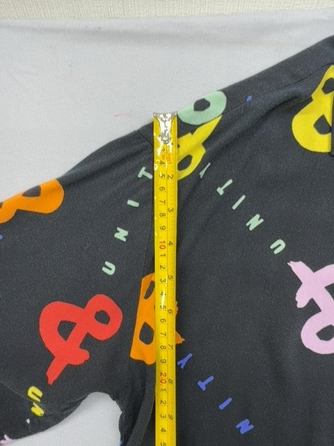 ASOS Unisex Pride Multicolor Button Down Shirt Size S Ampersand Print