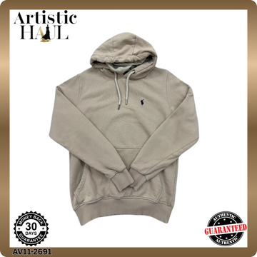 Polo Ralph Lauren Men's Beige Cotton Hoodie Pullover Size S