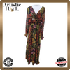 Unverified Brand Unisex Multicolor Dress – Size L, Floral, Long Sleeve