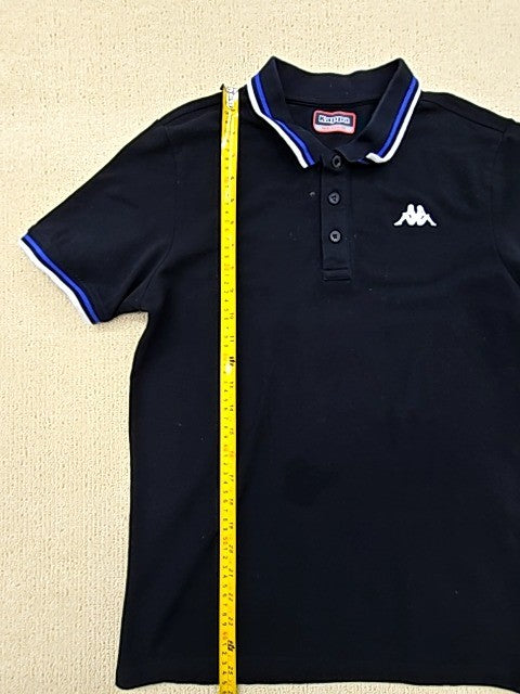Kappa Men's Black Cotton Polo Shirt Medium Regular Fit