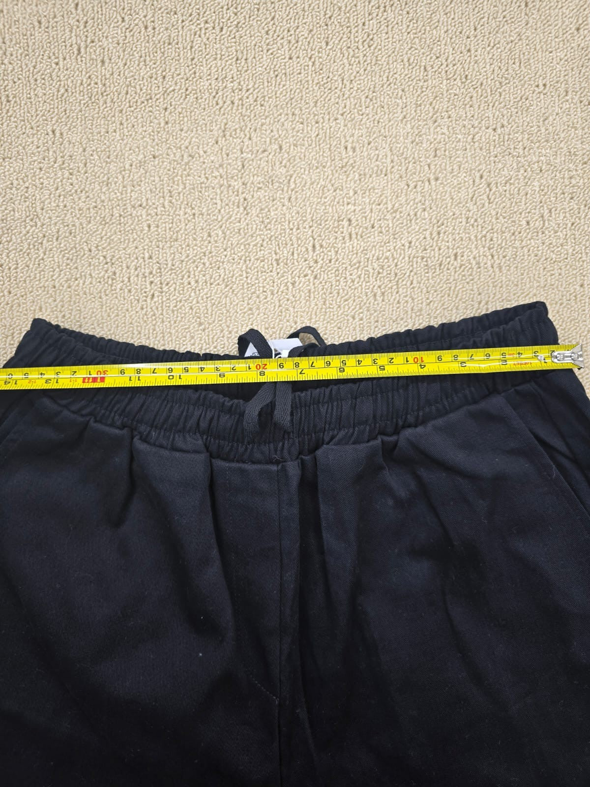 Ole by Koton Black Women's Wide Leg Cargo Pants Elastic Waist Pockets