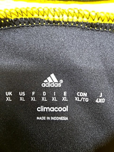 Adidas Men's Black Yellow Striped Soccer Jersey(#13) XL Climacool