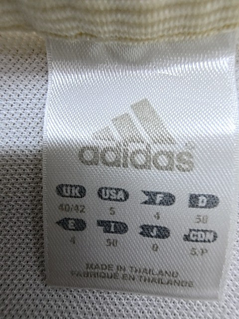 Adidas Men's White Stripe Polo Shirt XL Short Sleeve 3 Stripes