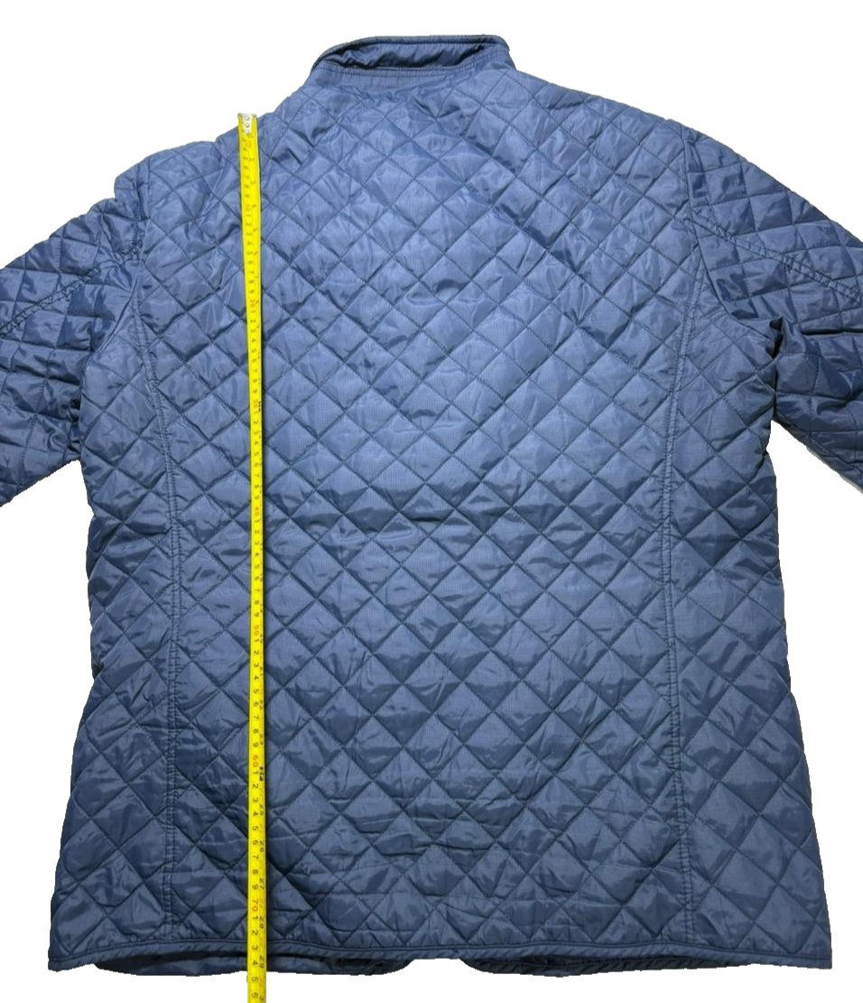 Men Sea Barrier Men's Quilted Jacket Blue L Multi Pockets