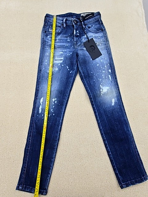 Diesel Babhila Slim Skinny Blue Distressed Women's Jeans Sz 10