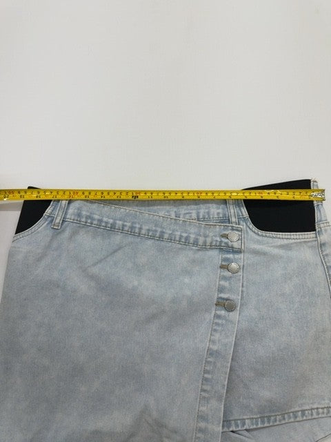SHEIN Women's Light Blue Asymmetrical Denim Shorts Size XL