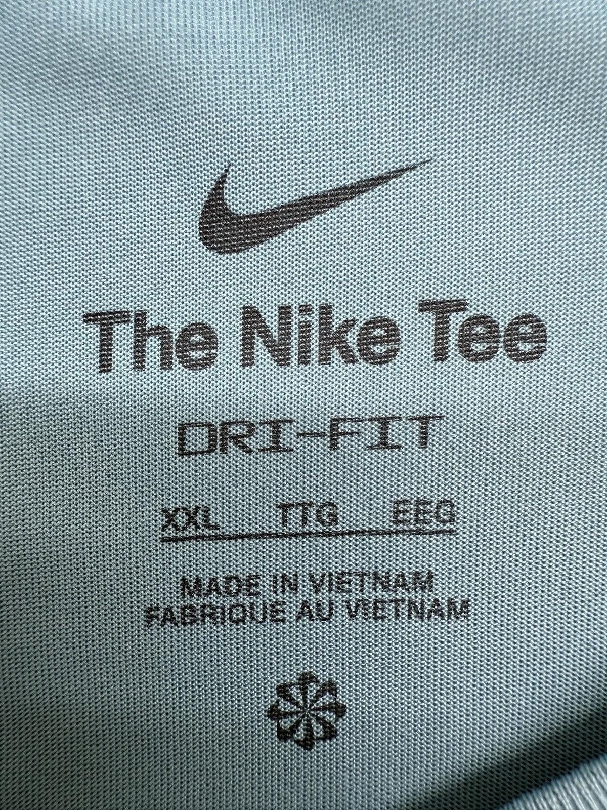 Nike Dri-FIT Men's Fitness Tee XXL Light Blue Swoosh