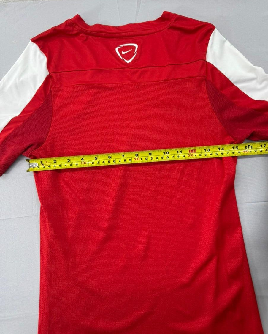 Nike Men's Red Dri-FIT Soccer Jersey Size S Short Sleeve