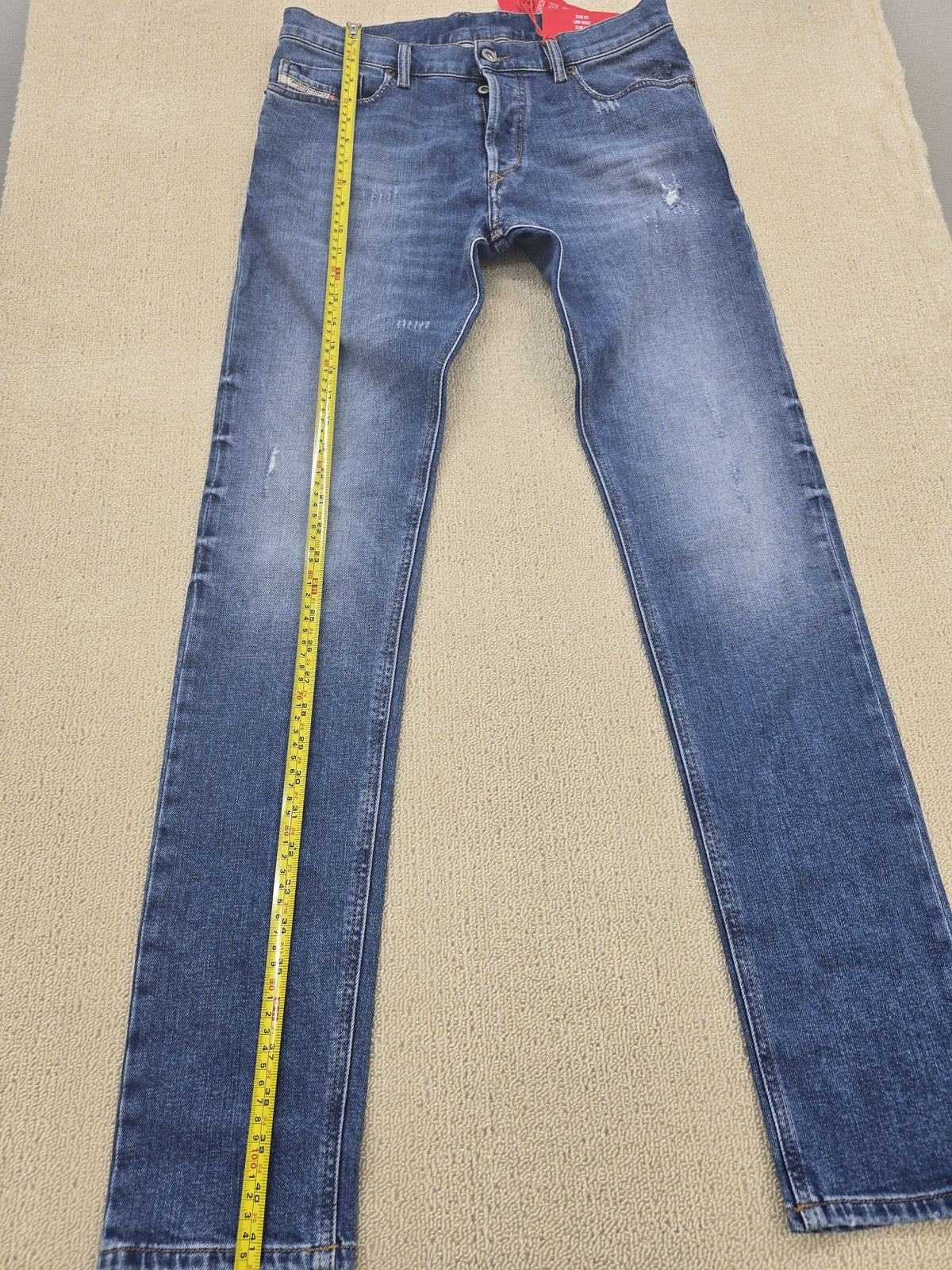 Diesel Women's Distressed Medium Wash Jeans W29 Button Fly Denim