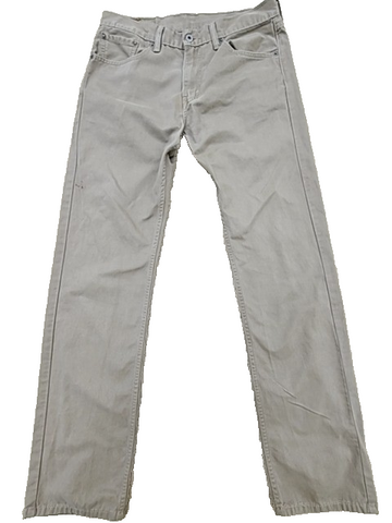 Levi's Men's Grey 505 Straight Leg Jeans Size L 32x34 Zip Fly
