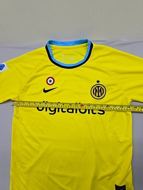 Nike Men's Yellow Dri-FIT Football Shirt Size M Short Sleeve