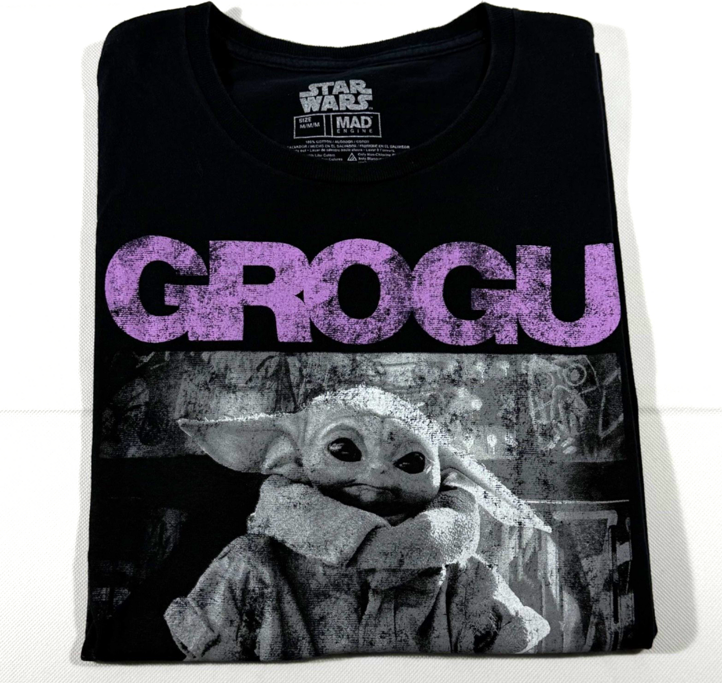 Star Wars Men's Mad Engine Grogu T-Shirt Size Large