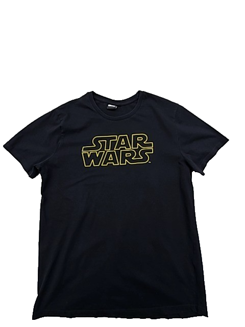 Star Wars Men's Black T-Shirt – Size L, Regular Fit, Short Sleeve