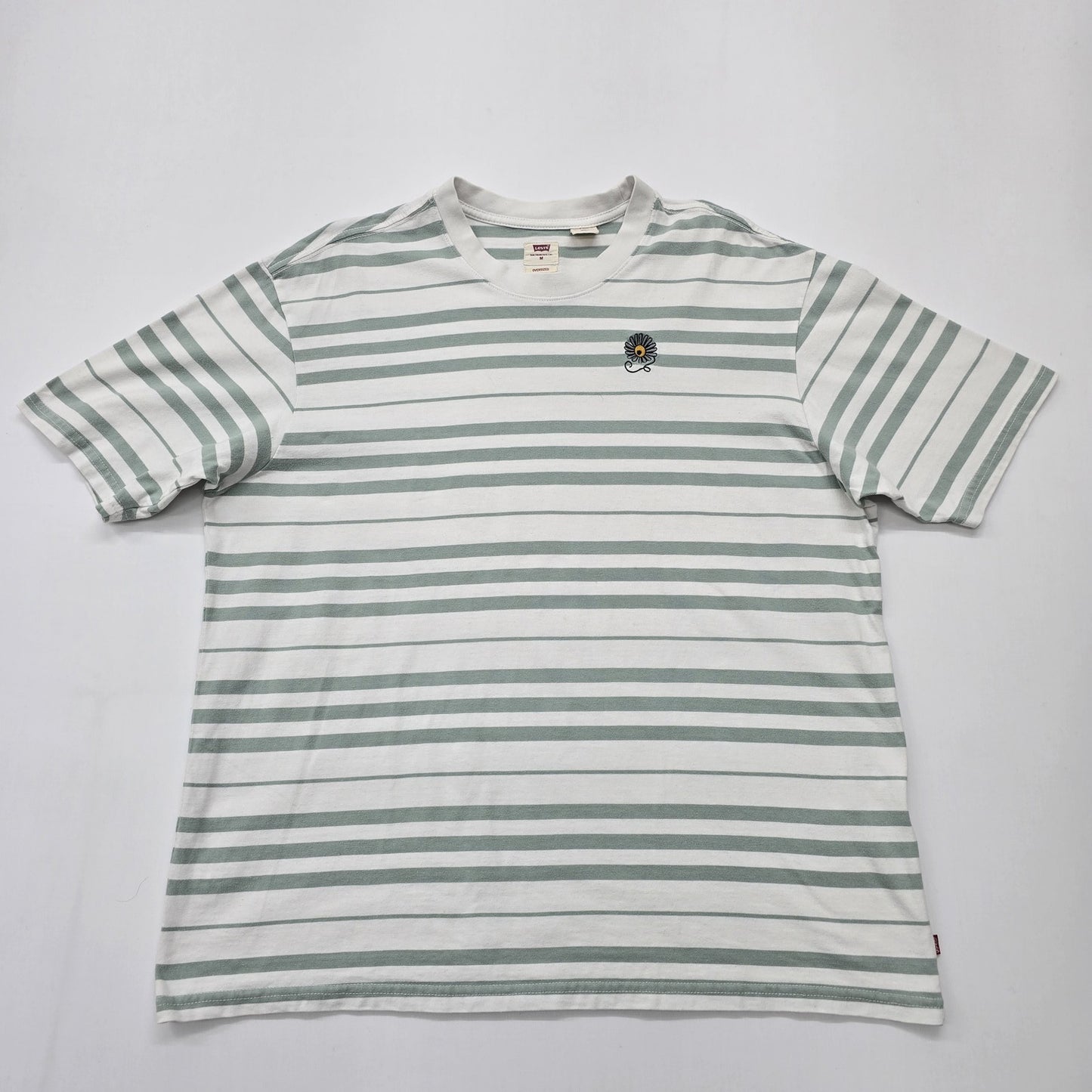 Levi's Boys White Striped Cotton T-Shirt Size M Regular Fit New