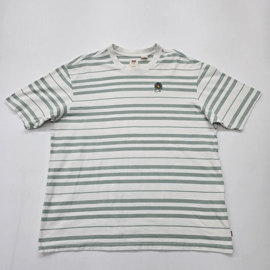 Levi's Youth White T-Shirt – Size M, Regular Fit, Striped