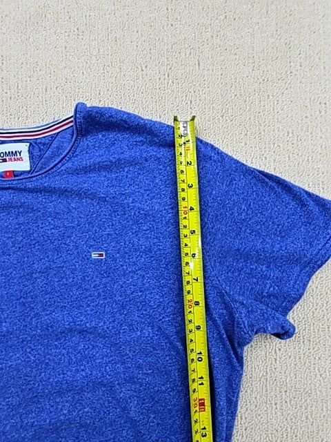Tommy Jeans Men's Slim Fit Blue Logo T-Shirt L Jersey