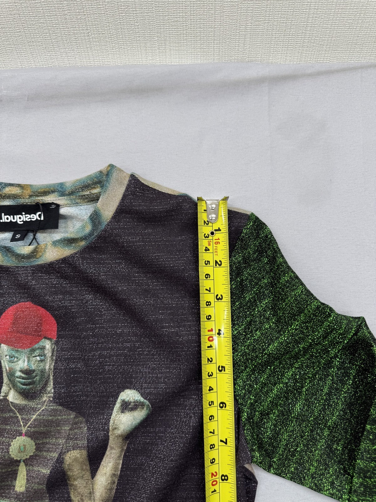 Desigual Multicolor Graphic Long Sleeve T-Shirt Size Small Unisex
