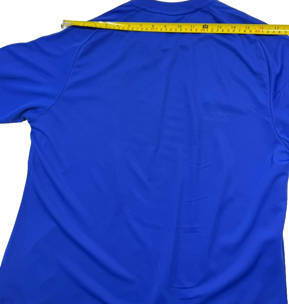 Adidas Men's Royal Blue Climalite Training T-Shirt White 3-Stripes Size L