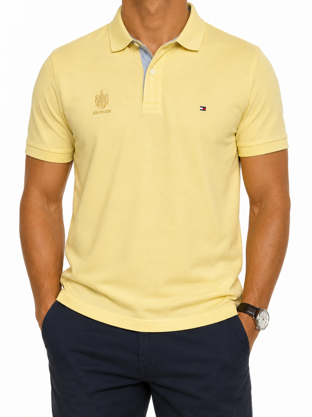 Tommy Hilfiger Men Yellow Polo Shirt size M product image 1