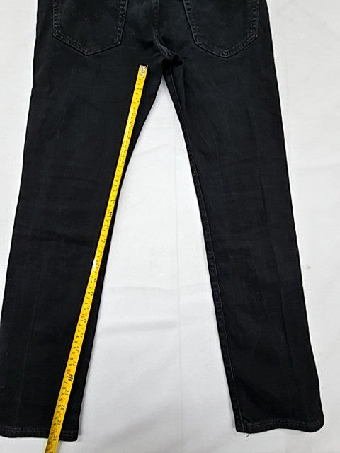 Levi's 502 Regular Taper Black Stretch Jeans 32x32 Men
