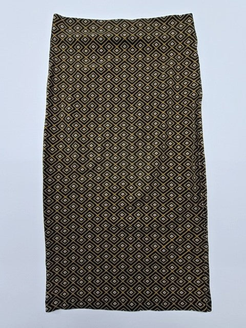 Calliope Women's Black Geometric Knit Pencil Midi Skirt XS