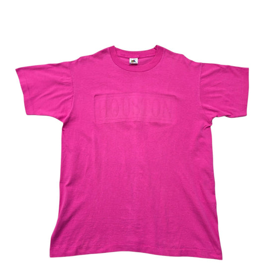 Vintage Fruit of the Loom Unisex Pink T-Shirt – Size L