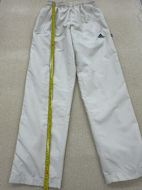 Adidas White Track Pants XS Drawcord Unisex Casual NWT