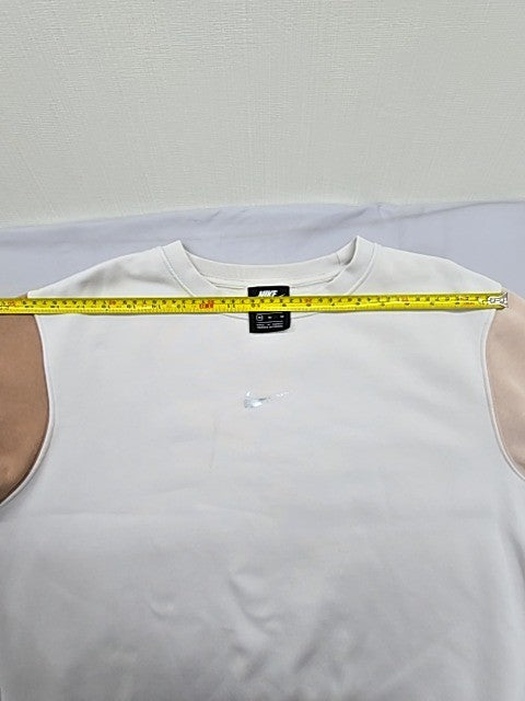Nike Unisex White Beige Colorblock Crewneck Sweatshirt M