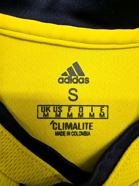 Adidas Colombia National Team Yellow Soccer Jersey S Slim Climalite