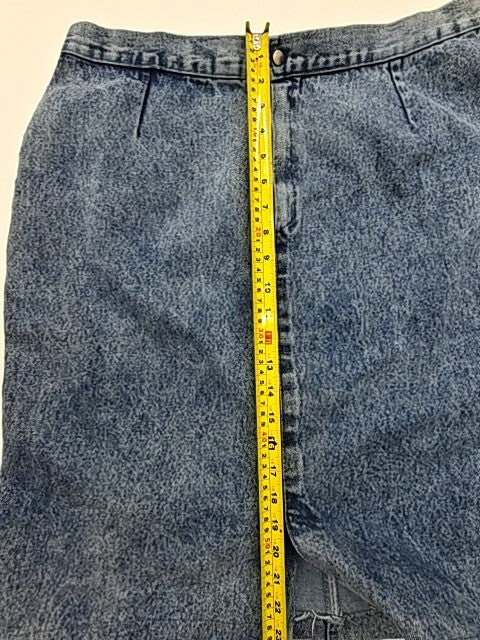 Riverlina Women's Blue Denim Knee-Length Skirt Size 50 Vintage